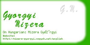 gyorgyi mizera business card